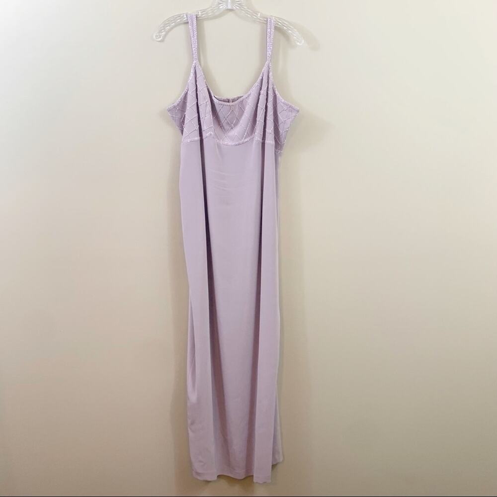 Montage Collection by Mon Cheri Sleeveless Maxi Beaded Lavender Wedding Dress